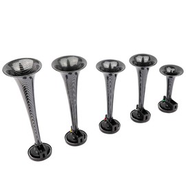 Ineedup 12V 150dB Air Horn Compressor Kit Super Loud 5 Trumpet Musical Dukes Hazzard Dixie Horn Kit with Compressor for Any 12V Vehicles Trucks Lorrys Trains Boats Cars Vans Kit