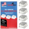 Clear Tall Square Adhesive Rubber Bumper Pads - Rubber Feet