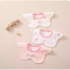 Custom Printed Sublimation Front Bamboo Bibs Lovey Back Cotton Terry Cloth Eating and Teething Newborn Baby Bibs With SnapsSize: 3T, Color: Brown