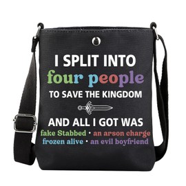 KUIYAI Videospiel-inspiriertes Geschenk, Videospieler-Geschenk, Crossbody-Tasche für Spielliebhaber, Spielbegeisterte, Four Peopleuk, SMALL