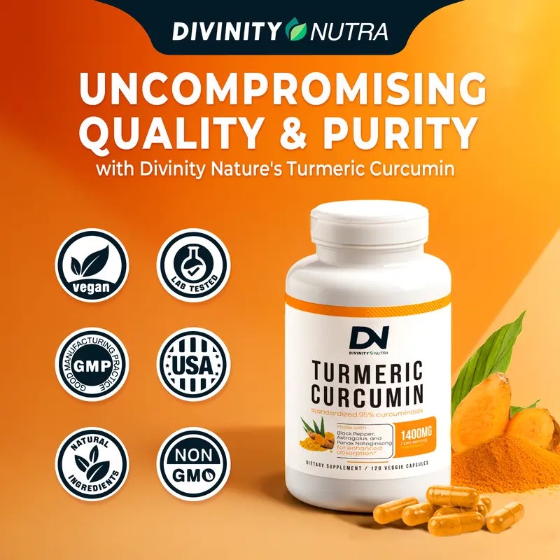 DN Turmeric Curcumin 1400mg with BioPerine – 95% Curcuminoids for