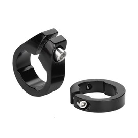 Dilwe Bike Grips PU Leather Detachable Bike Handle Bar Rubber End Grip Shock Resistance Mountain Bike Accessory(Black)