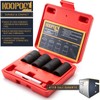 Twist Socket Set 5 Pcs Lug Nut Remover, Bolt Nut