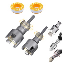 Integrated Internal & External Pipe Threading Tool with Sealant Tape Dual-Function PVC Pipe Threader Kit, 1/2" 3/4" 1" Dies, Electric Drill Compatible for Plumbing, DIY, HVAC (1/2"+3/4")