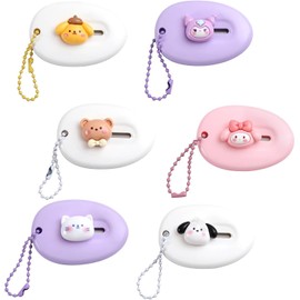 3 PCS Multicolour cute box cutter Retractable box opener Set, mini box cutter,package opener, multi-Function knife suitable for School Office Supplies and Stationery, DIY crafts with Key Chain(ZS644)