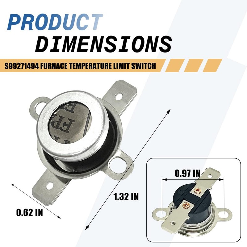 L278F Thermal Cutoff Part S99271494 Heater Thermal Protector Thermostat Replacement
