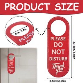 SGFNXB Leather Do Not Disturb Sign, Red, Minimalist Style, Door Hanger Sign, Office/Home/Meeting Room/Restroom