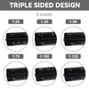 Triangular Scale Ruler 30 cm, Metal Ruler for Architects, 1:20,
