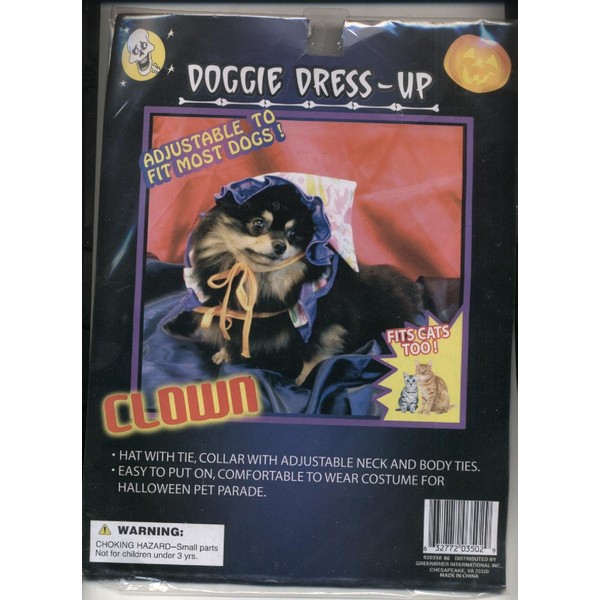 Doggie Dress Up Clown Costume