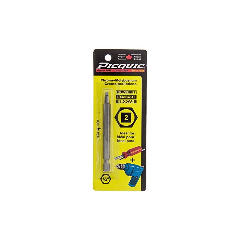 Bit, 3” Powerbit Carded - 2 Robertson (square head)