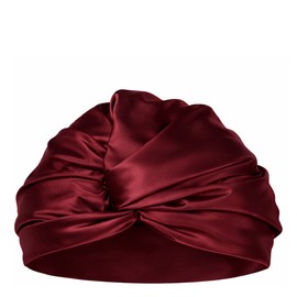 Casa Della Silk Rituale Mulberry Silk Hair Turban – Bordeaux Red