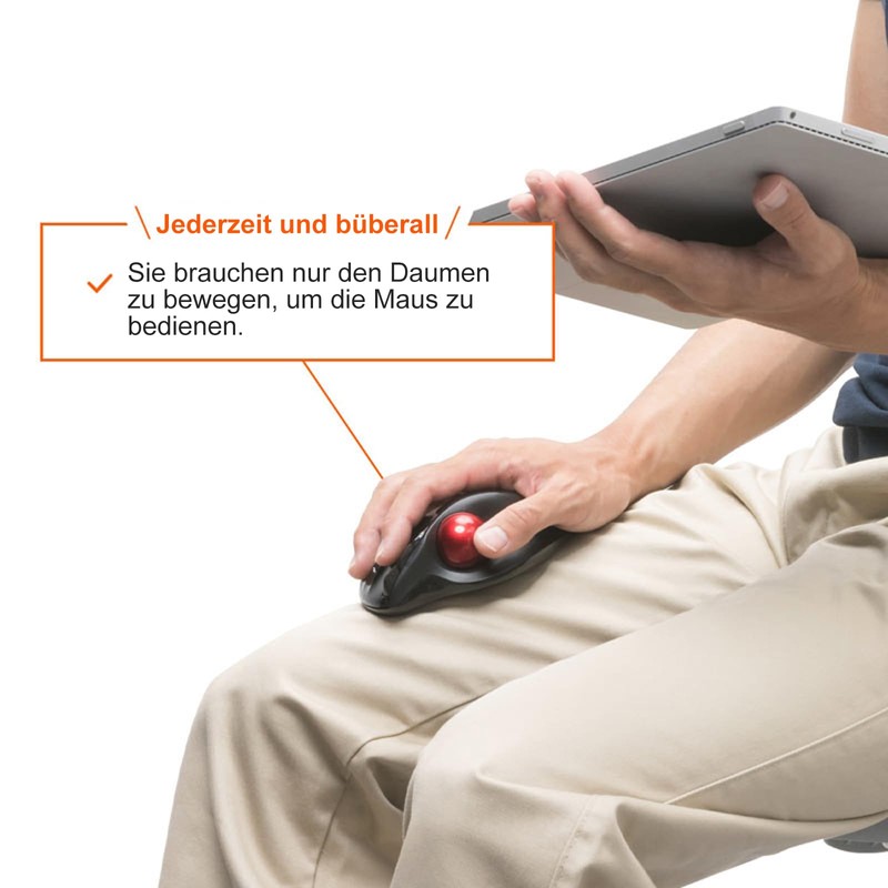SANWA Wired Ergonomic Trackball Mouse, Programmable Roller Ball Mice, Tilt