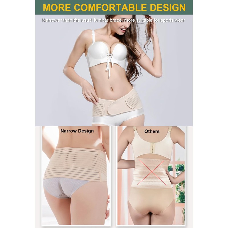 SUJAYU Back Brace for Lower Back Pain Women, Thin Support