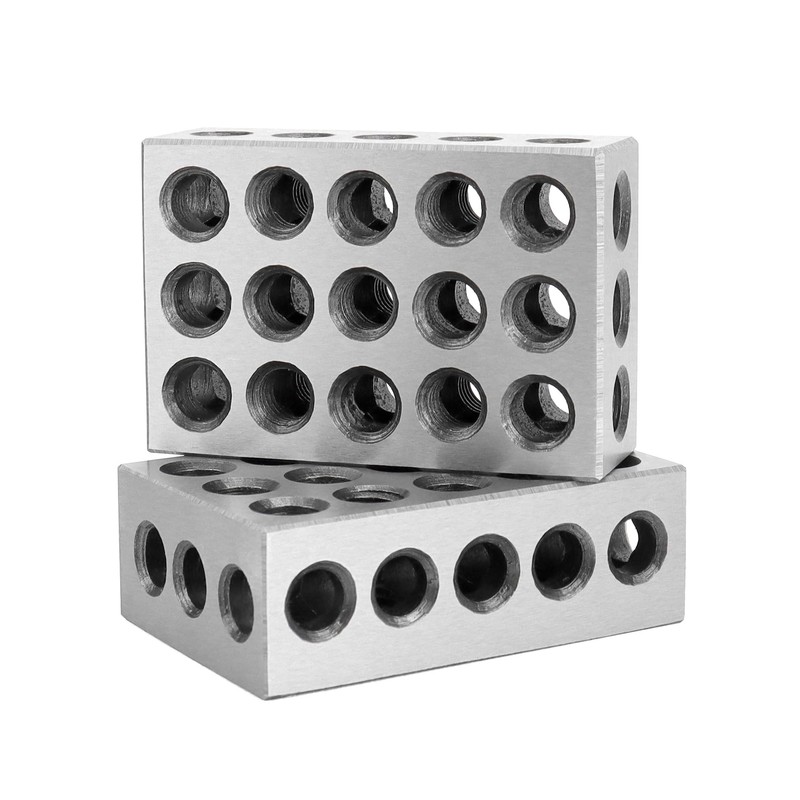 QWORK 2 Pieces Parallel Blocks Metric 1-2-3 Blocks, 23 Holes