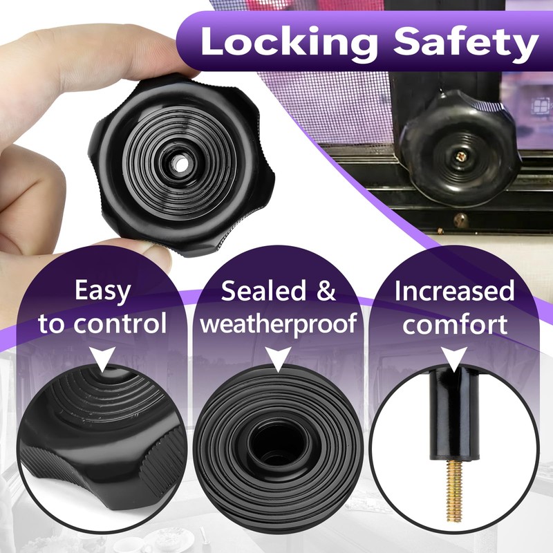 chaseroad 10 PCS RV Window Vent Knob 1" Shaft, Premium