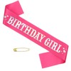 TIOSRU Birthday Girl Sash-Pink Birthday Sash for Women Girls Happy