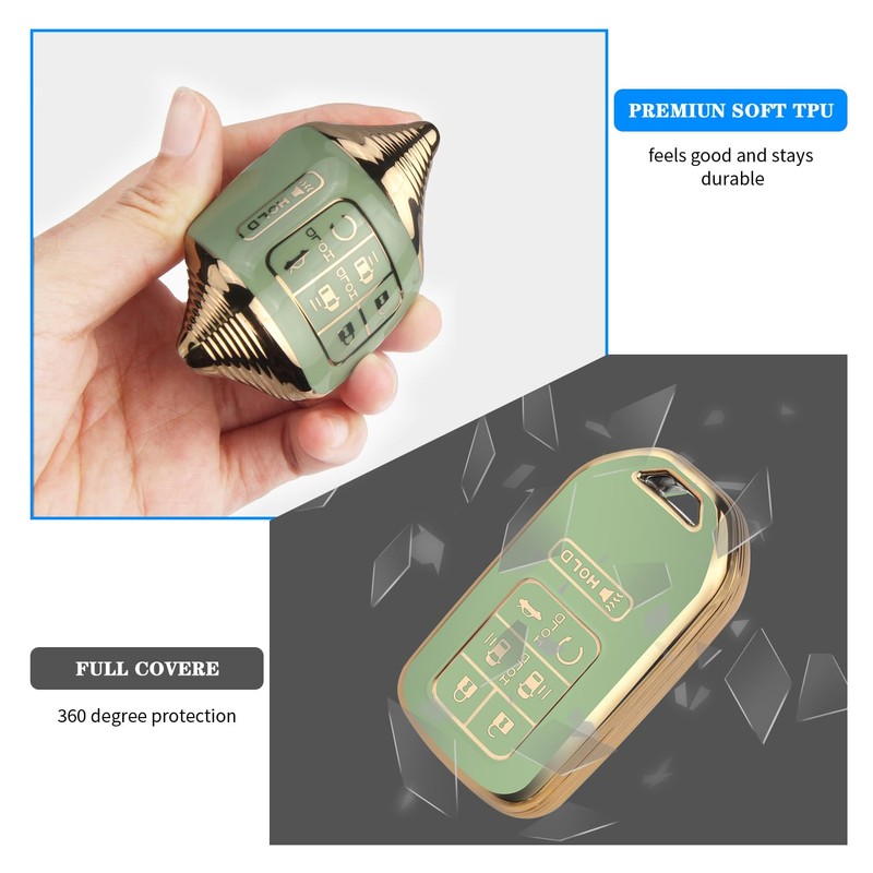QBUC for Honda Odyssey 7 Button Key Fob Cover Case