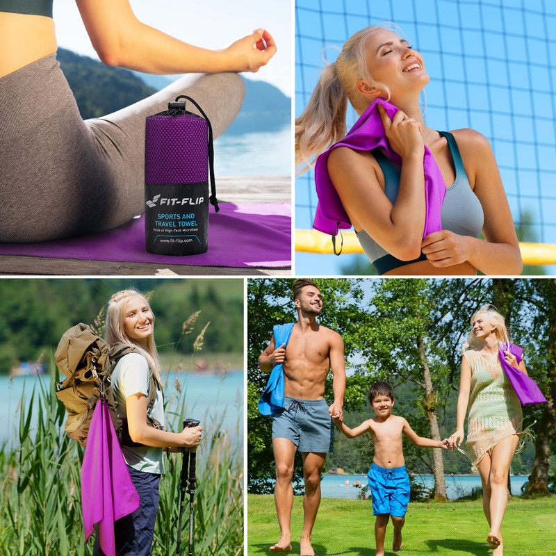 Fit-Flip Microfibre towel - compact, ultra lightweight & quick dry