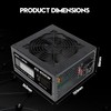 ESGAMING 650W PSU - Non-Modular ATX Power Supply with Auto-Thermally