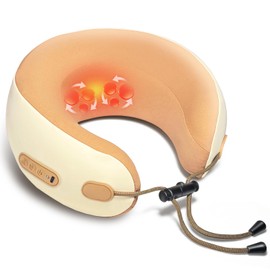 Neck Pillow with Heat and Massage, Rechargeable 3D Kneading Massage Pillow