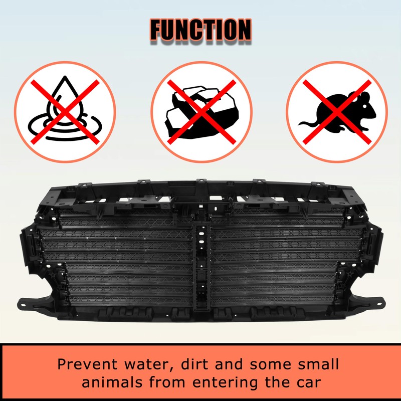 KUAFU Front Active Grille Shutter Compatible with 2018-2020 Ford F-150