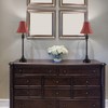 Catalina Lighting 19358-003 Brenda Bronze Buffet Table Lamps with Burgundy