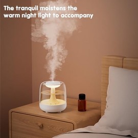 Eurobuy Humidificador,Humidificadores para Recámara,Mini Difusor Humidificador de Aromas,Apagado Automático,color Blanco                              