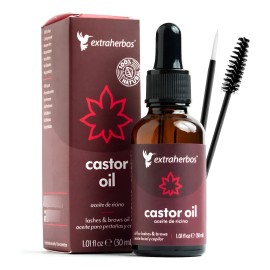 Aceite De Ricino Puro, Para Pestañas Y Cejas + Aplicadores