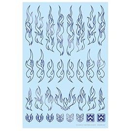 Haikyu Parts Fire Tribal Decal Outline Metallic Violet 1pc Decal for Plastic Model FTPL-MTVLT