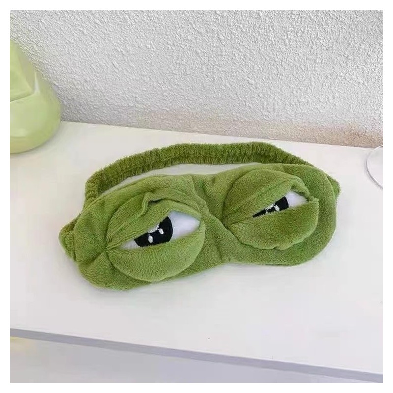 3D Frog Sleep Mask, Funny Plush Frog Sleeping Eye Mask,