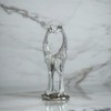 ICE ARMOR 12" H Silver Giraffe Couple with Heart Shaped