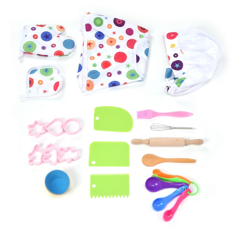 26 Pcs Children Chef Set Washable Safe Kids Chef Role