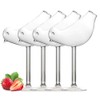 Bird-Shaped Cocktail Glasses 5oz/150ml – Creative Clear Glass Goblets, 2pc