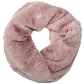 Caspar SC480 Warm Elegant Women's Winter Fur Loop Scarf, antique pink