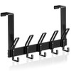 MIVITOOM Over Door Hooks, Over Door Towel Rack with 5