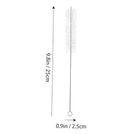 FRCOLOR Bottle Straw Cleaning Brushes Strong Bristle Pacifier and Sippy Cup Brush with Hanging Ring for Reusable Straws Juicers and Kitchen Appliances Cleaning