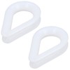 2 PACK White Nylon Rope Splice Thimble 6mm Rope Spliced