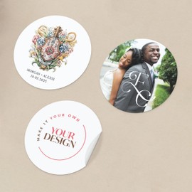 Weddingstar Custom Printed 3" Round Favor Stickers for Wedding or Event - Upload Your Own Design (Pack of 300)
