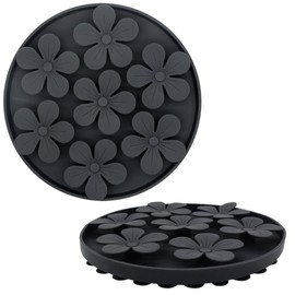 Non-Slip Slow Feeder Pet Bowl – Anti-Choking Feeding Bowl with Suction Cups for Dogs & Cats, Promotes Healthy Digestion (Grey, Flower)
