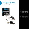 TRQ Brake Pads Ceramic Compatible with 2020 Ford Transit-150 Transit-250