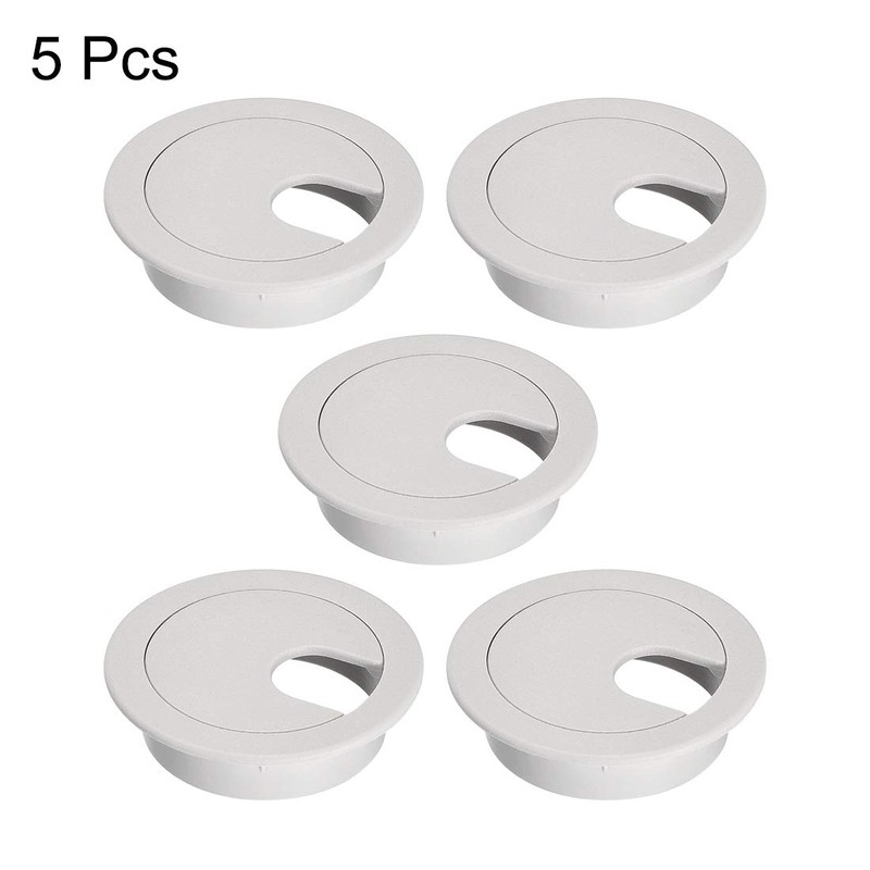 uxcell Cable Hole Cover, 1-3/8" Plastic Desk Wire Cord Cable
