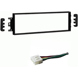 ASC Car Stereo Radio Dash Install Kit and Wire Harness for Installing a Single Din Aftermarket Radio for Some Hyundai: 1995-1999 Accent, 1996-2000 Elantra, 1995-1998 Sonata, 1997-2002 Tiburon