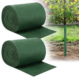 Widen Tree Wrap to Protect Bark - Breathable 9.8in x 55.8ft Trunk Guard Cover, Plants Bandage Protector for Small Tree Sapling Citrus Damaged Bark, Away from Deer Animal Sun Scald, 2 Pack