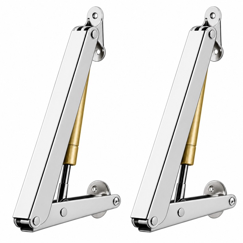 2-Pack Heavy Duty Soft Close Lid Support Hinges with Gas