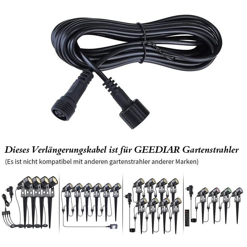 GEEDIAR Garden Spotlight LED with Ground Spike