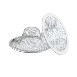 bociloy 2PCS Kitchen Sink Strainers, 3.6" Top/1.5" Basket, Round Drain Filter Basket Food Catcher, Stainless Steel Bathtub Drain Strainer, Shower Hair Drain Catcher