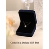 Gold Plated Dainty Small Moissanite Flower Cute Necklace for Women