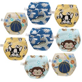 Skhls Toddler Training Pants for Potty Training, Variety of Patterns, Boys', 8pack blue 4 Years