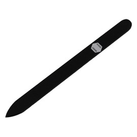 Brajek B-01 Glass Nail File, 5.5 inches (140 mm), Single Sided Type, All Colors, Black