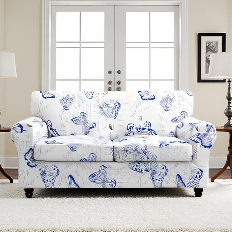 FORCHEER 3 Piece Stretch Sofa Covers for 2 Cushion Loveseat